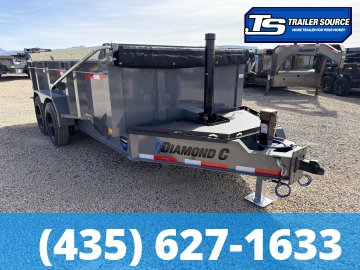 7x14 Diamond C LPT 208 Dump Trailer - 32" Sides - 18K GVWR - Board Brackets
