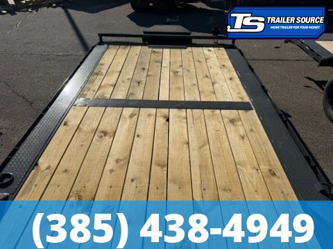 8.5x24 Lamar CC Wide Body w/ Drive Over Fenders Flatbed Car Hauler Trailer - 10K GVWR - D-Rings