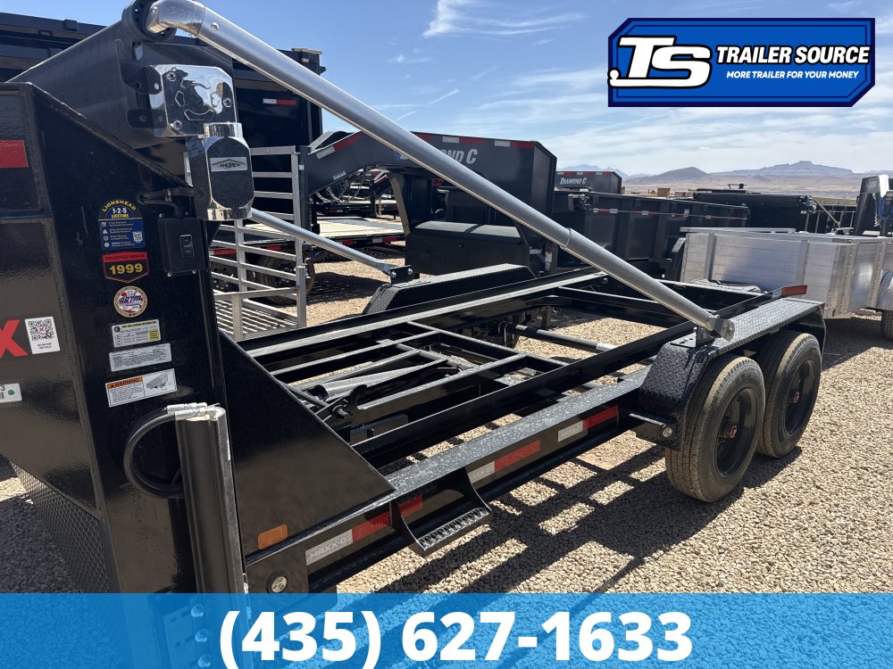 Maxx-D ROX 7x14 ft Roll Off Trailer  18K GVWR Electric Tarp, Hydraulic Jack(s)