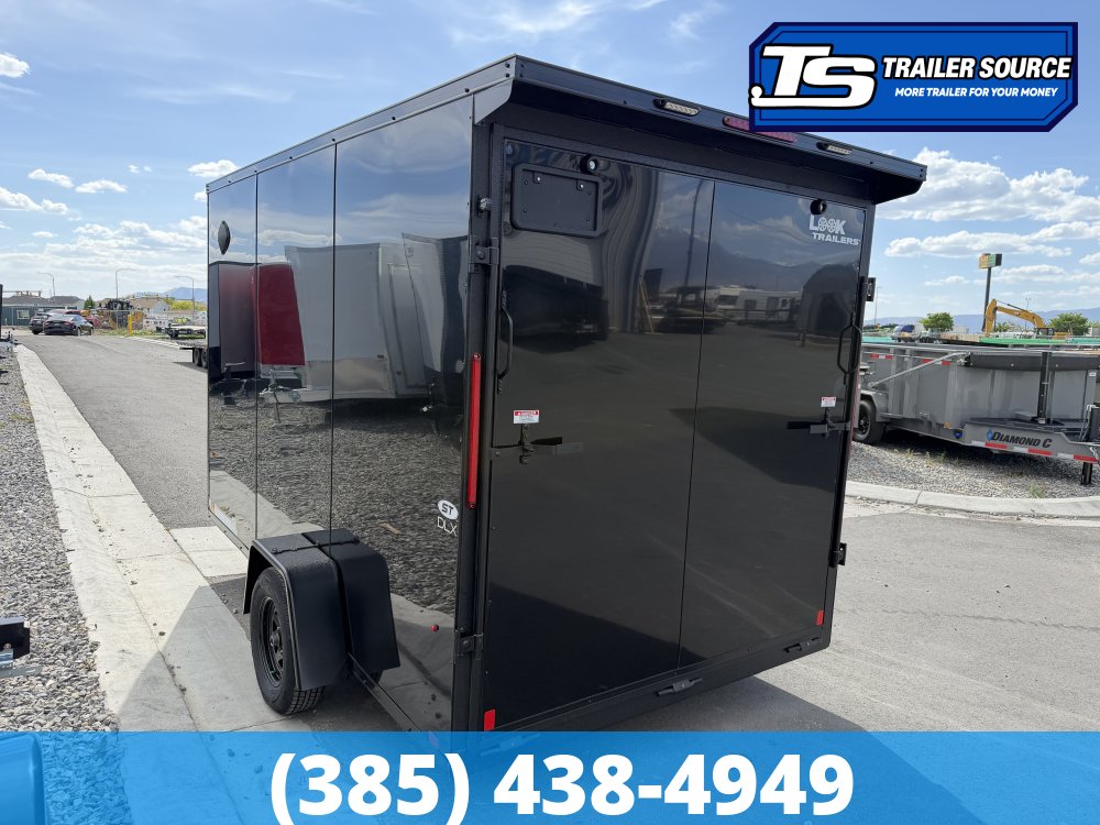 7x12 Look ST DLX Enclosed Cargo Trailer - 7'0" Interior - 3.5K GVWR - .080 PolyCor, Black Out Package, Rear Spoiler w/ Load Lights