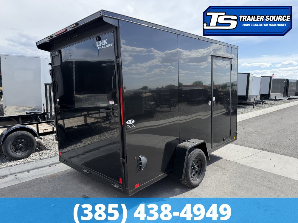 7x12 Look ST DLX Enclosed Cargo Trailer - 7'0" Interior - 3.5K GVWR - .080 PolyCor, Black Out Package, Rear Spoiler w/ Load Lights