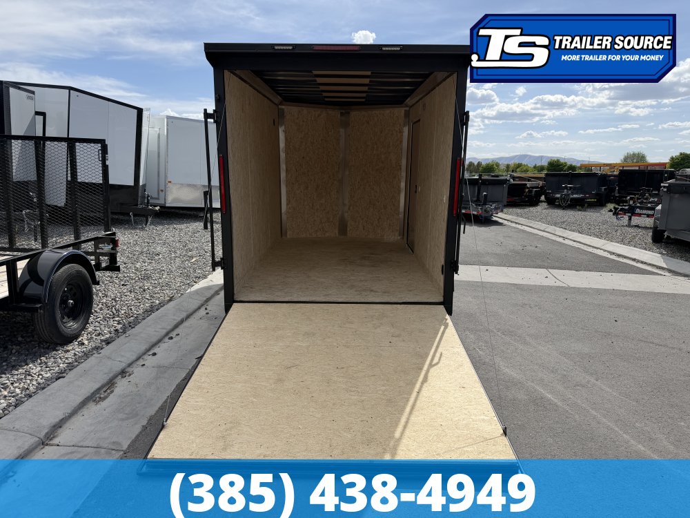 7x12 Look ST DLX Enclosed Cargo Trailer - 7'0" Interior - 3.5K GVWR - .080 PolyCor, Black Out Package, Rear Spoiler w/ Load Lights