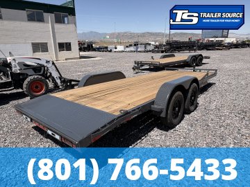 7x20 Lamar CC Flatbed Car Hauler Trailer - 10K GVWR - D-Rings