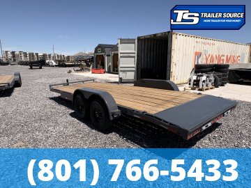 7x20 Lamar CC Flatbed Car Hauler Trailer - 10K GVWR - D-Rings