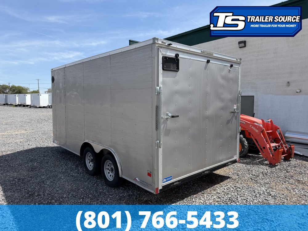 8.5x16 American Hauler Arrow Deluxe Enclosed Car Hauler Trailer - 7K GVWR - Ramp Door