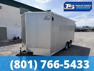 8.5x16 American Hauler Arrow Deluxe Enclosed Car Hauler Trailer - 7K GVWR - Ramp Door