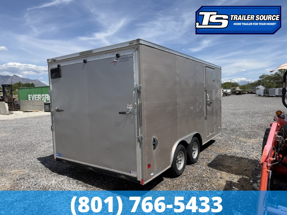 8.5x16 American Hauler Arrow Deluxe Enclosed Car Hauler Trailer - 7K GVWR - Ramp Door