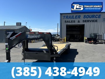 8.5x24 Diamond C HXD-GN 210 Gooseneck Wide Body w/ Drive Over Fenders Tilt