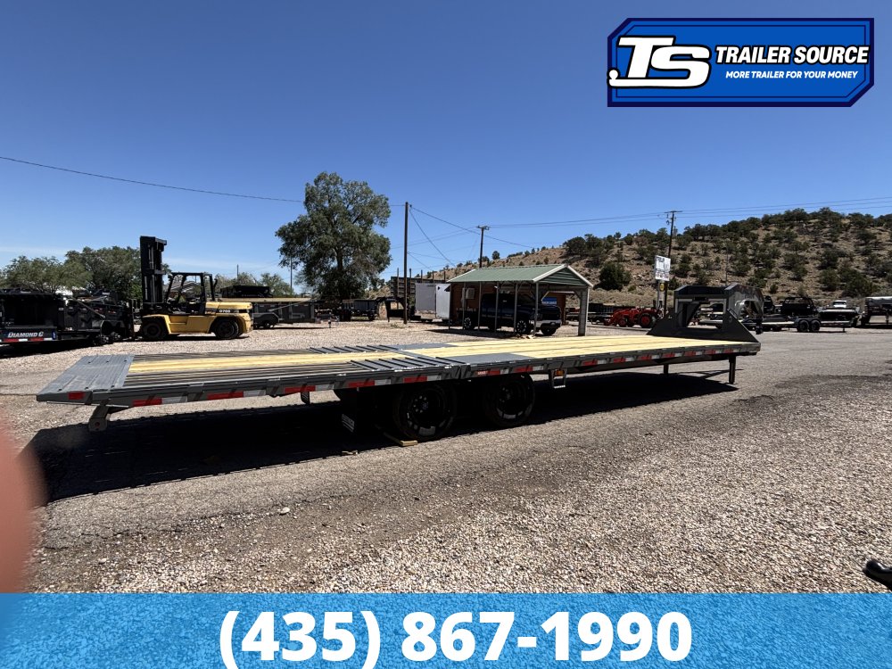 8.5x35 Diamond C FMAX-HDT 212 Gooseneck Hydraulic Dovetail Equipment Trailer - 25.9K GVWR - Hydraulic Jack(s)