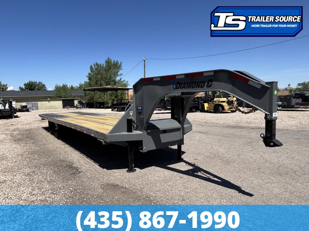 8.5x35 Diamond C FMAX-HDT 212 Gooseneck Hydraulic Dovetail Equipment Trailer - 25.9K GVWR - Hydraulic Jack(s)