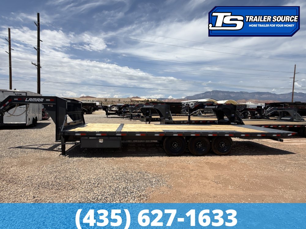8.5x26 Lamar FA Gooseneck Deckover Tilt Trailer - 21K GVWR -