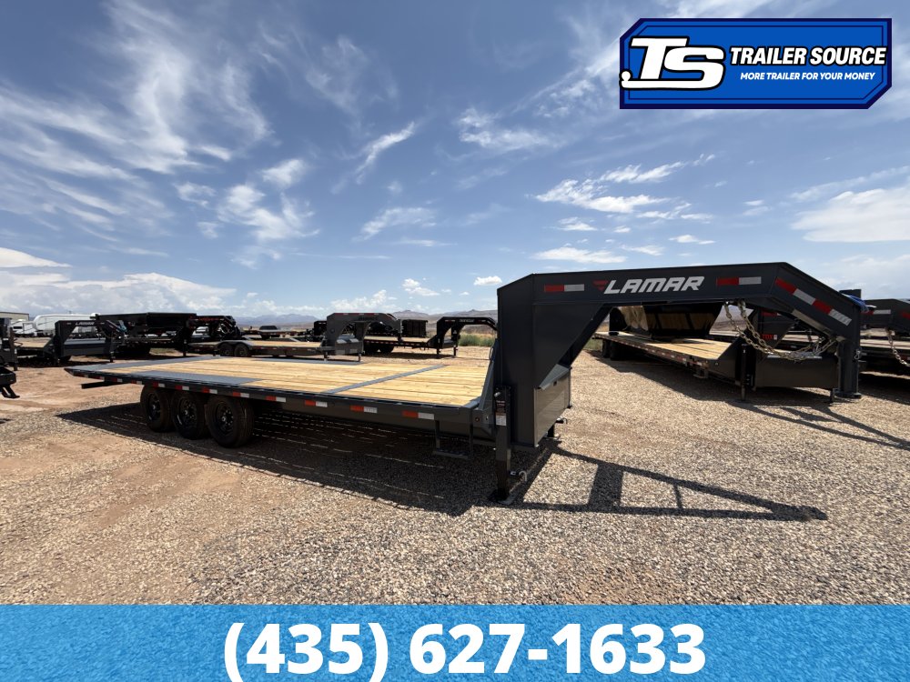 8.5x26 Lamar FA Gooseneck Deckover Tilt Trailer - 21K GVWR -