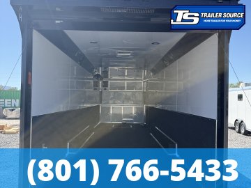 8.5x34 Haulmark Edge Sportsman Pkg Enclosed Car Hauler Trailer - 7'10" Interior - 18K GVWR - Black Out Package