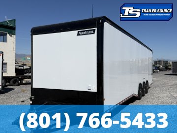 8.5x34 Haulmark Edge Sportsman Pkg Enclosed Car Hauler Trailer - 7'10" Interior - 18K GVWR - Black Out Package
