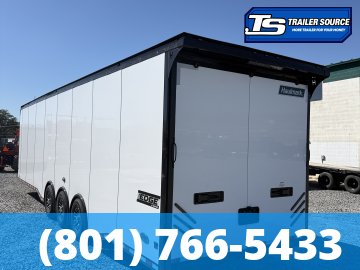 8.5x34 Haulmark Edge Sportsman Pkg Enclosed Car Hauler Trailer - 7'10" Interior - 18K GVWR - Black Out Package