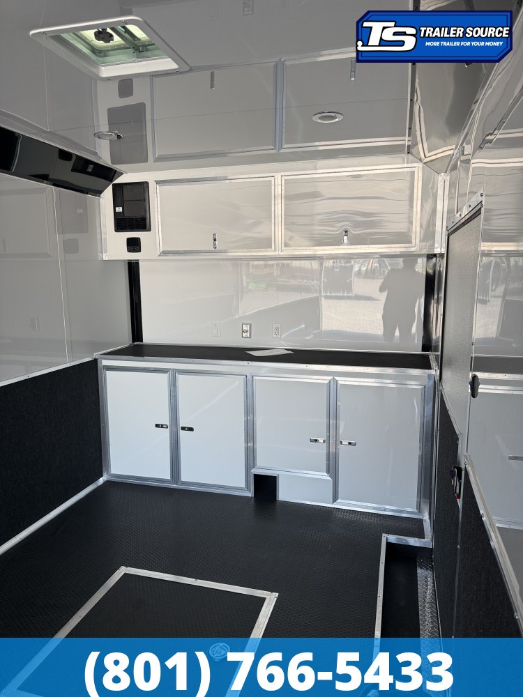 8.5x34 Haulmark Edge Sportsman Pkg Enclosed Car Hauler Trailer - 7'10" Interior - 18K GVWR - Black Out Package