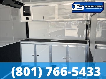 8.5x34 Haulmark Edge Sportsman Pkg Enclosed Car Hauler Trailer - 7'10" Interior - 18K GVWR - Black Out Package