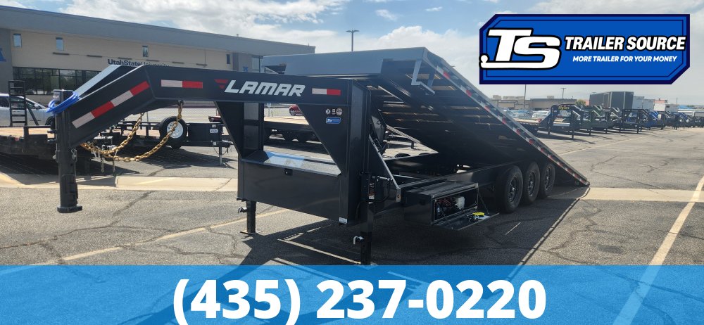 8.5x26 Lamar FA Gooseneck Deckover Tilt Trailer - 21K GVWR -