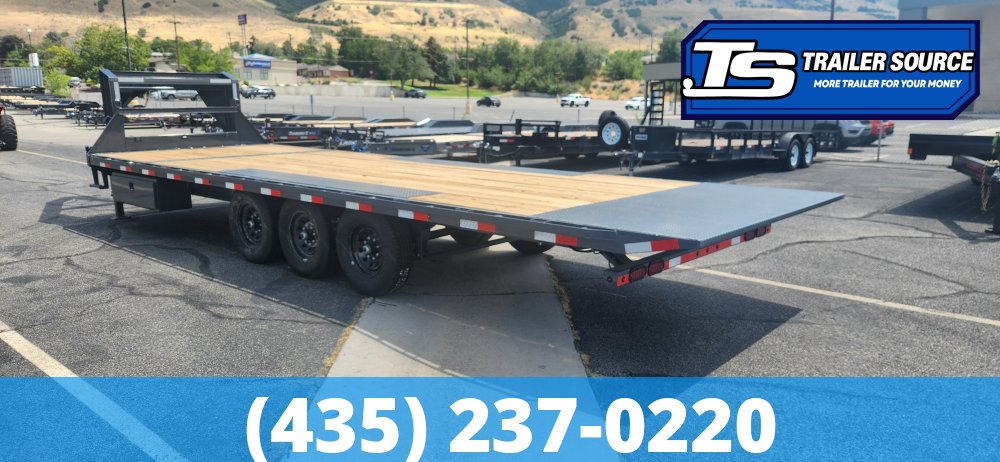 8.5x26 Lamar FA Gooseneck Deckover Tilt Trailer - 21K GVWR -