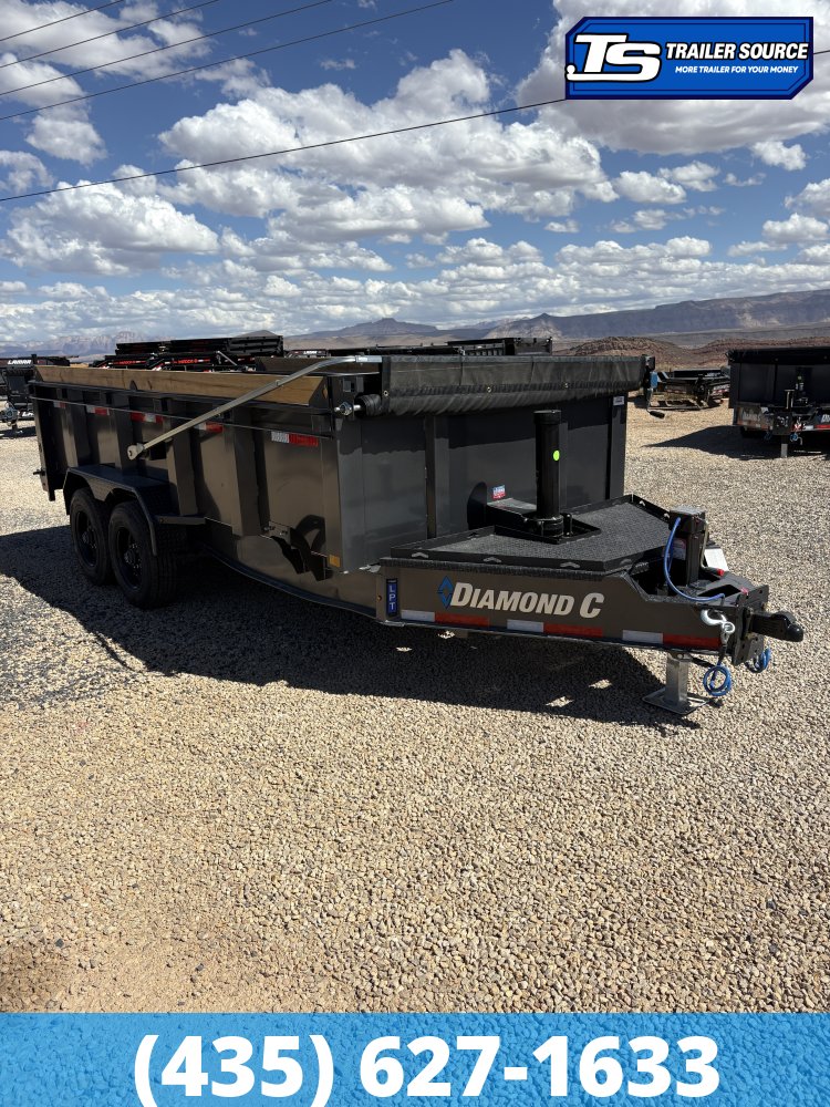 7x16 Diamond C LPT 210 Dump Trailer - 32" Sides - 23K GVWR - 18 Ply Tires, ABS Brakes, Battery, Board Brackets