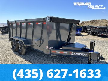 7x14 Lamar DT Telescopic 48" Sides 14K Dump Trailer