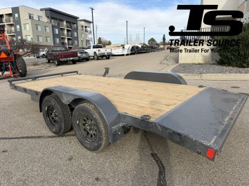 7x16 Lamar CE Flatbed Car Hauler Trailer - 7K GVWR D-Rings