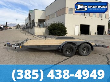 7x16 Lamar CE Flatbed Car Hauler Trailer - 7K GVWR D-Rings