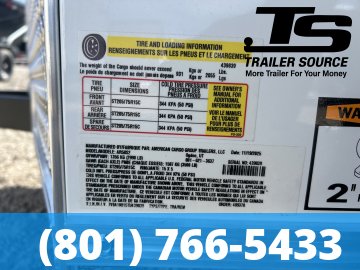 5x8 American Hauler Arrow Enclosed Cargo Trailer - 5'6" Interior - 3.5K GVWR - Barn Doors