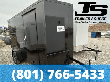 6x12 Look ST DLX Enclosed Cargo Trailer - 6'6" Interior - 3.5K GVWR - .080 PolyCor, Alloy Wheels, Black Out Package