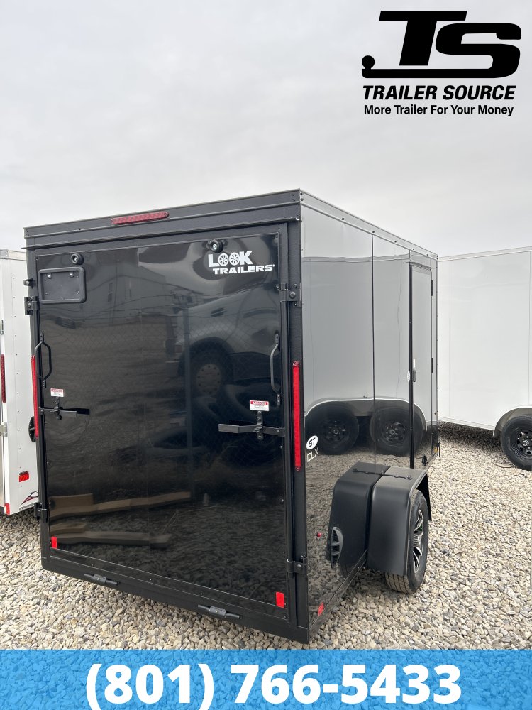 6x12 Look ST DLX Enclosed Cargo Trailer - 6'6" Interior - 3.5K GVWR - .080 PolyCor, Alloy Wheels, Black Out Package