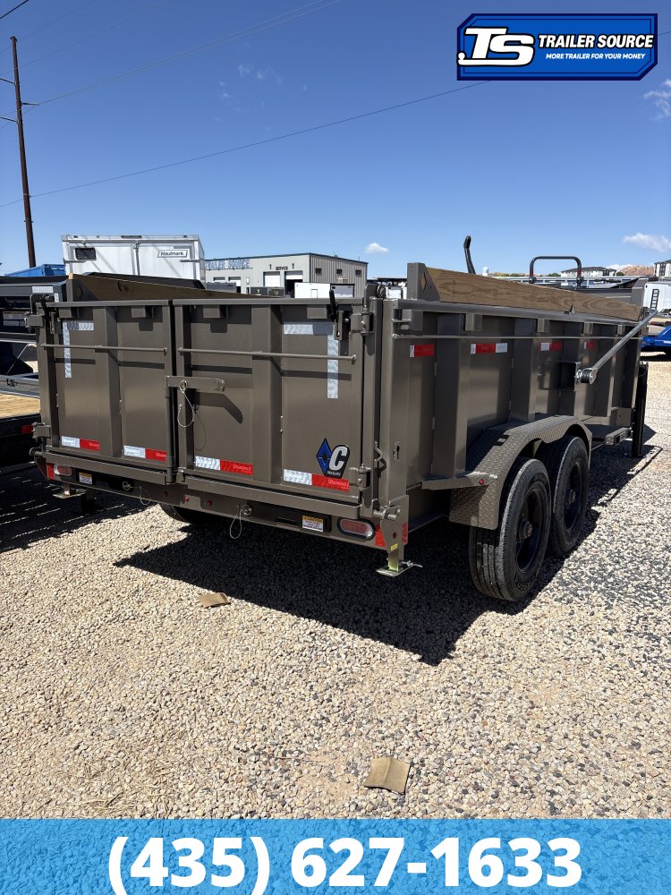 7x16 Diamond C LPT-GN 210 Pacesetter Pkg Dump Trailer - 32" Sides - 23K GVWR - 7 Gauge Floor and Walls, Fork Holders