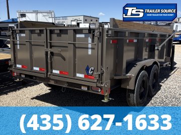 7x16 Diamond C LPT-GN 210 Pacesetter Pkg Dump Trailer - 32" Sides - 23K GVWR - 7 Gauge Floor and Walls, Fork Holders