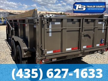 7x16 Diamond C LPT-GN 210 Pacesetter Pkg Dump Trailer - 32" Sides - 23K GVWR - 7 Gauge Floor and Walls, Fork Holders