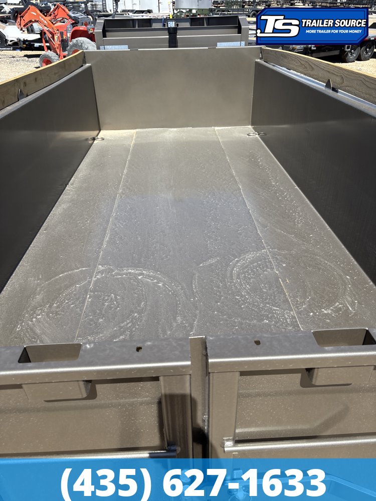 7x16 Diamond C LPT-GN 210 Pacesetter Pkg Dump Trailer - 32" Sides - 23K GVWR - 7 Gauge Floor and Walls, Fork Holders