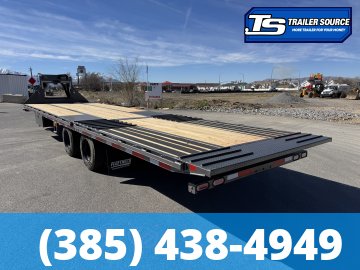 8.5x32 Diamond C FMAX-HDT 216 Gooseneck Hydraulic Dovetail Equipment Trailer - 40K GVWR -