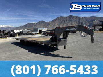 8.5x32 Diamond C FMAX-HDT 216 Gooseneck Hydraulic Dovetail Equipment Trailer - 40K GVWR - Dovetail, HDSS (Hutch) Suspension, Hydraulic Dove Tail, Hydraulic Jack(s)
