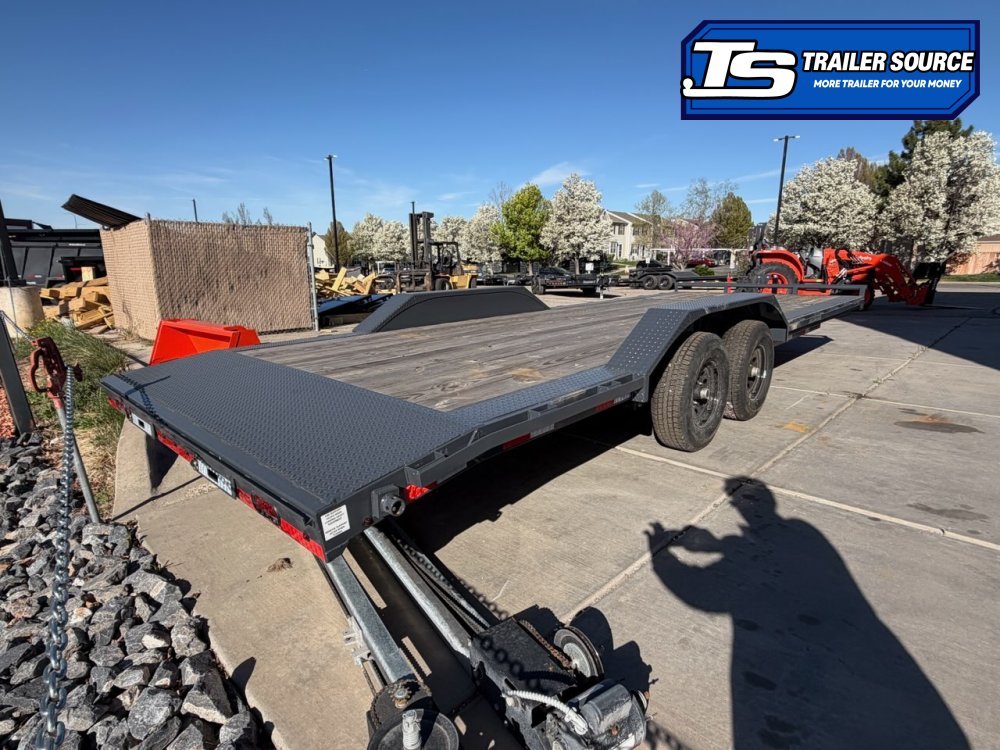 8.5x24 Lamar CC Wide Body w/ Drive Over Fenders Flatbed Car Hauler Trailer - 10K GVWR -