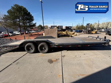 8.5x24 Lamar CC Wide Body w/ Drive Over Fenders Flatbed Car Hauler Trailer - 10K GVWR -