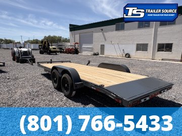 7x20 Lamar CC Flatbed Car Hauler Trailer - 10K GVWR - D-Rings