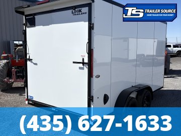 7x14 Look ST DLX Enclosed Cargo Trailer - 7'0" Interior - 7K GVWR - .080 PolyCor, Black Out Package, Roadside Door