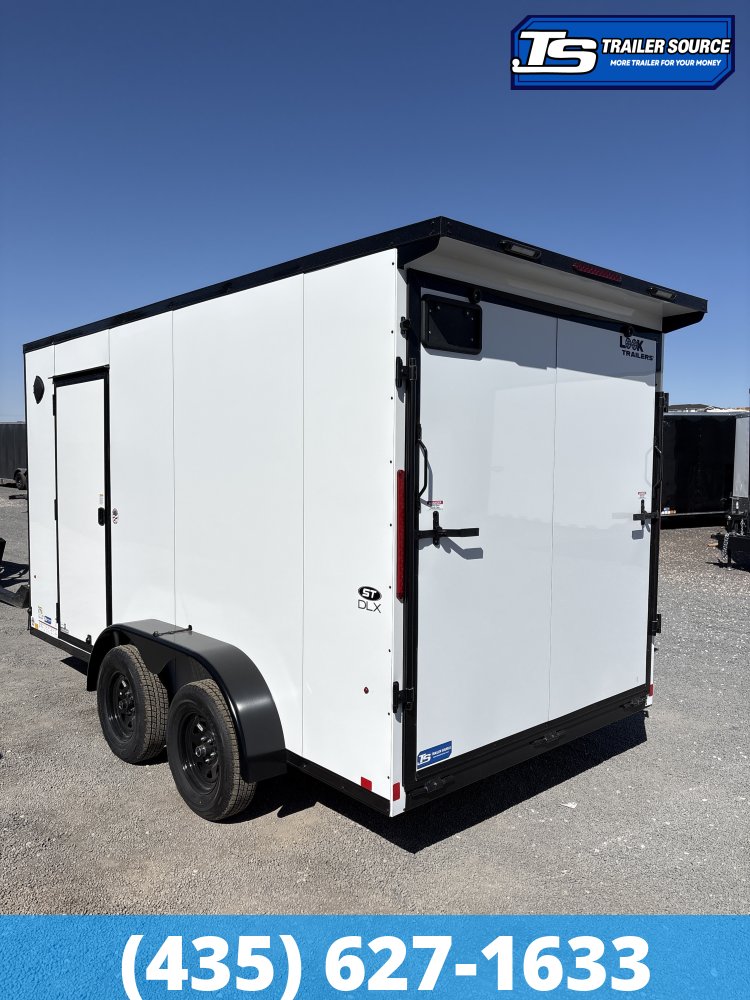 7x14 Look ST DLX Enclosed Cargo Trailer - 7'0" Interior - 7K GVWR - .080 PolyCor, Black Out Package, Roadside Door