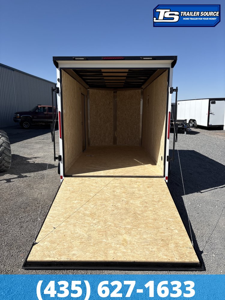 7x14 Look ST DLX Enclosed Cargo Trailer - 7'0" Interior - 7K GVWR - .080 PolyCor, Black Out Package, Roadside Door