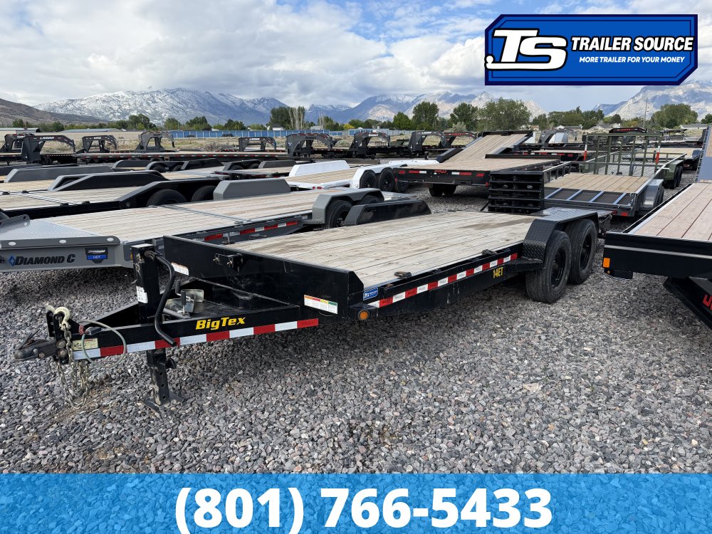 7x20 Big Tex Equipment Equipment Trailer - 14K GVWR - Mega Ramps