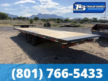8.5x24 Double A Pro Series HBT Deckover Tilt Trailer - 15.4K GVWR - Winch Package