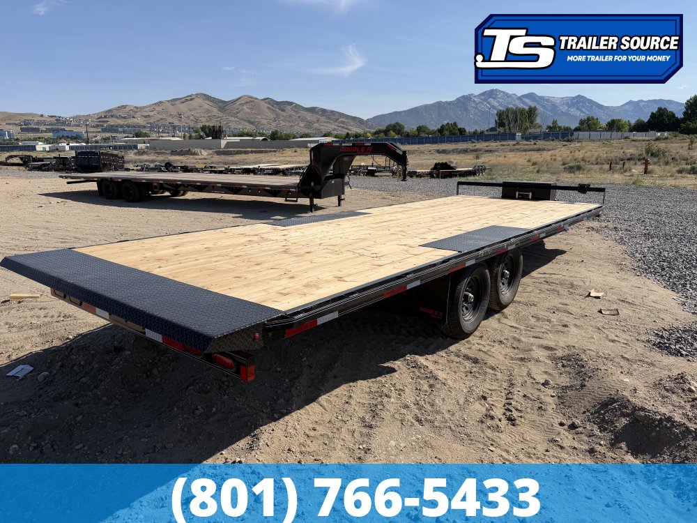 8.5x24 Double A Pro Series HBT Deckover Tilt Trailer - 15.4K GVWR - Winch Package