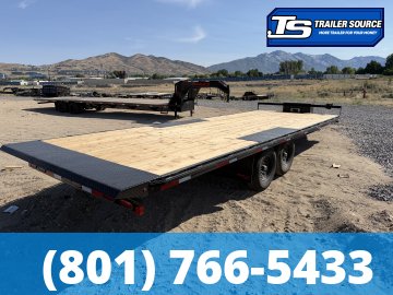 8.5x24 Double A Pro Series HBT Deckover Tilt Trailer - 15.4K GVWR - Winch Package