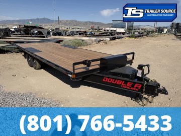 8.5x24 Double A Pro Series HBT Deckover Tilt Trailer - 15.4K GVWR - Winch Package