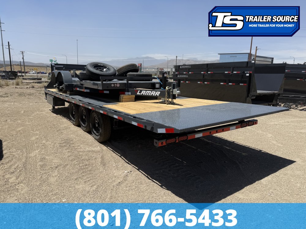 8.5x26 Lamar FA Gooseneck Deckover Tilt Trailer - 21K GVWR - Winch Plate