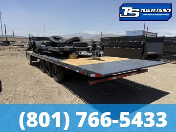 8.5x26 Lamar FA Gooseneck Deckover Tilt Trailer - 21K GVWR - Winch Plate