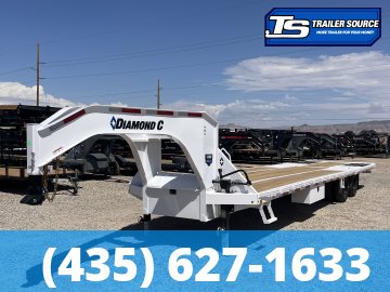 8.5x35 Diamond C FMAX-HDT 212 Gooseneck Hydraulic Dovetail Equipment Trailer - 25.9K GVWR - ABS Brakes